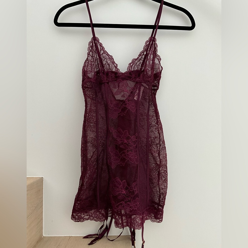 Victoria's Secret Plum Lace Slip Dress / Size XS